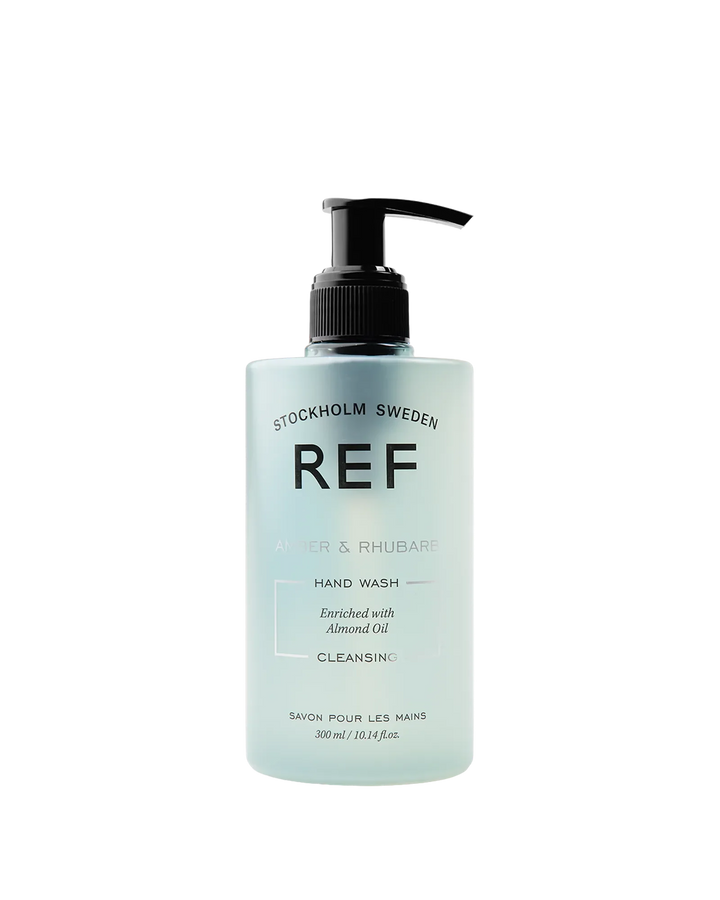 REF Hand Wash Amber & Rhubarb bottle, product shot
