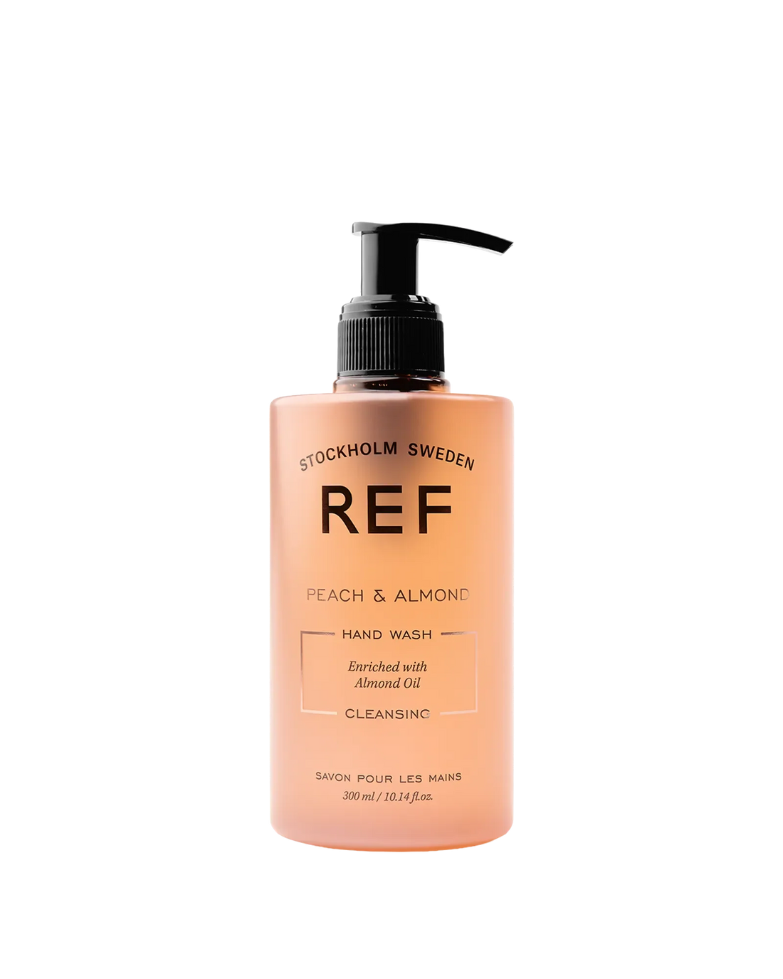 REF Hand Wash Peach & Almond bottle, product shot