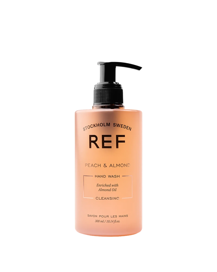 REF Hand Wash Peach & Almond bottle, product shot