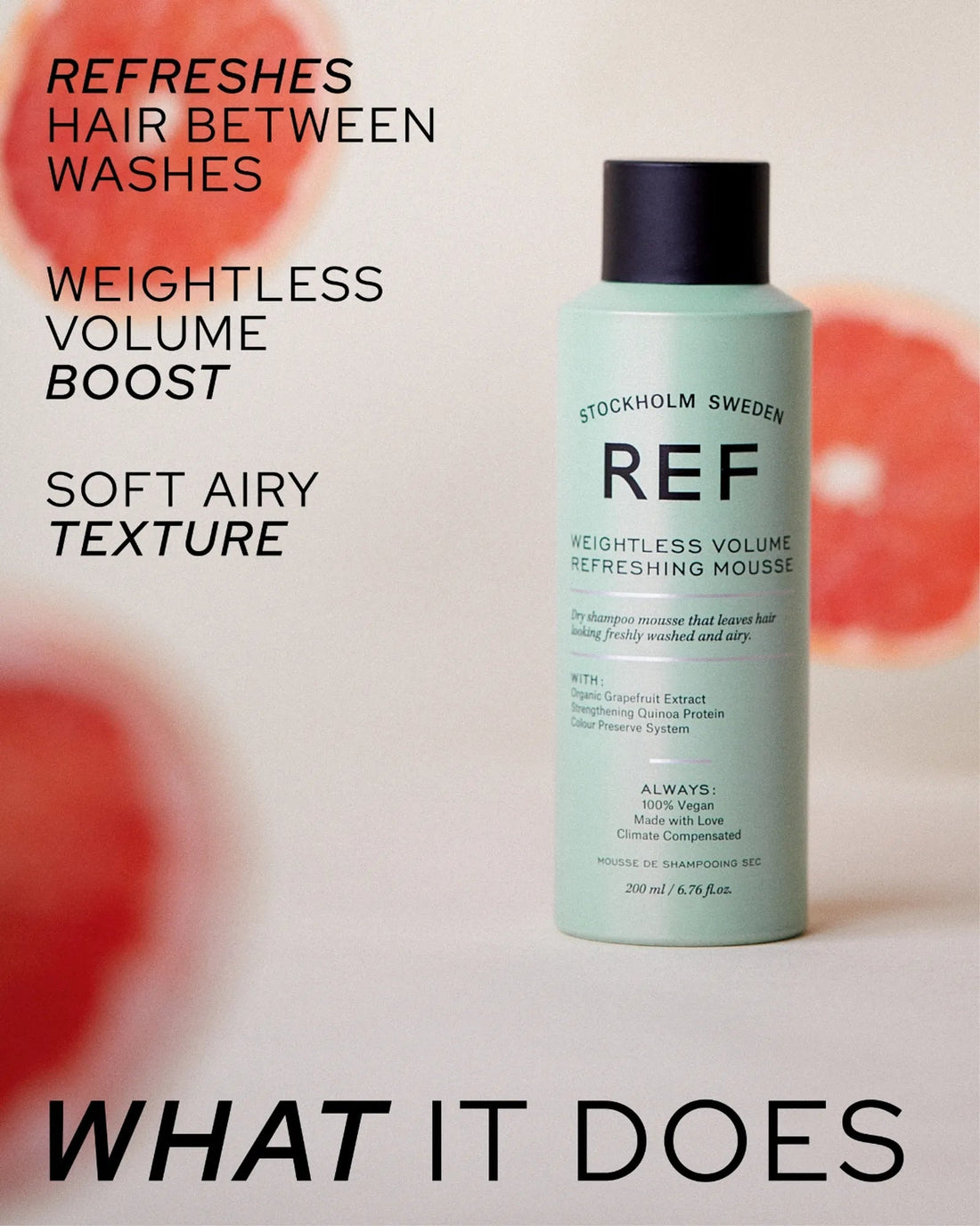 REF Stockholm Weightless Volume Refreshing Mousse - front