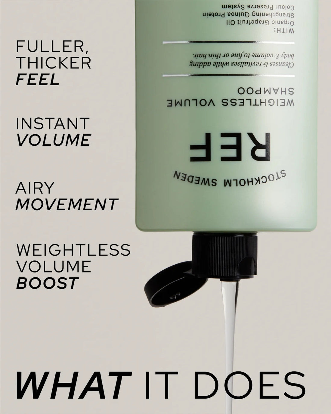 REF Stockholm Weightless Volume Shampoo alternate angle